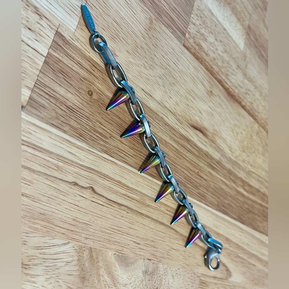 Iridescent Spike Chain Bracelet